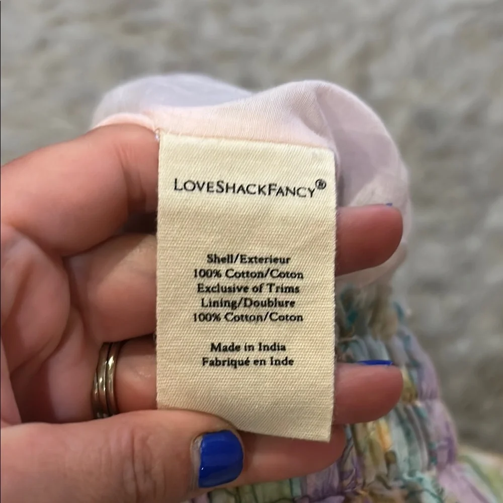 Loveshackfancy lago di‎ como floral print ruffle cotton skirt